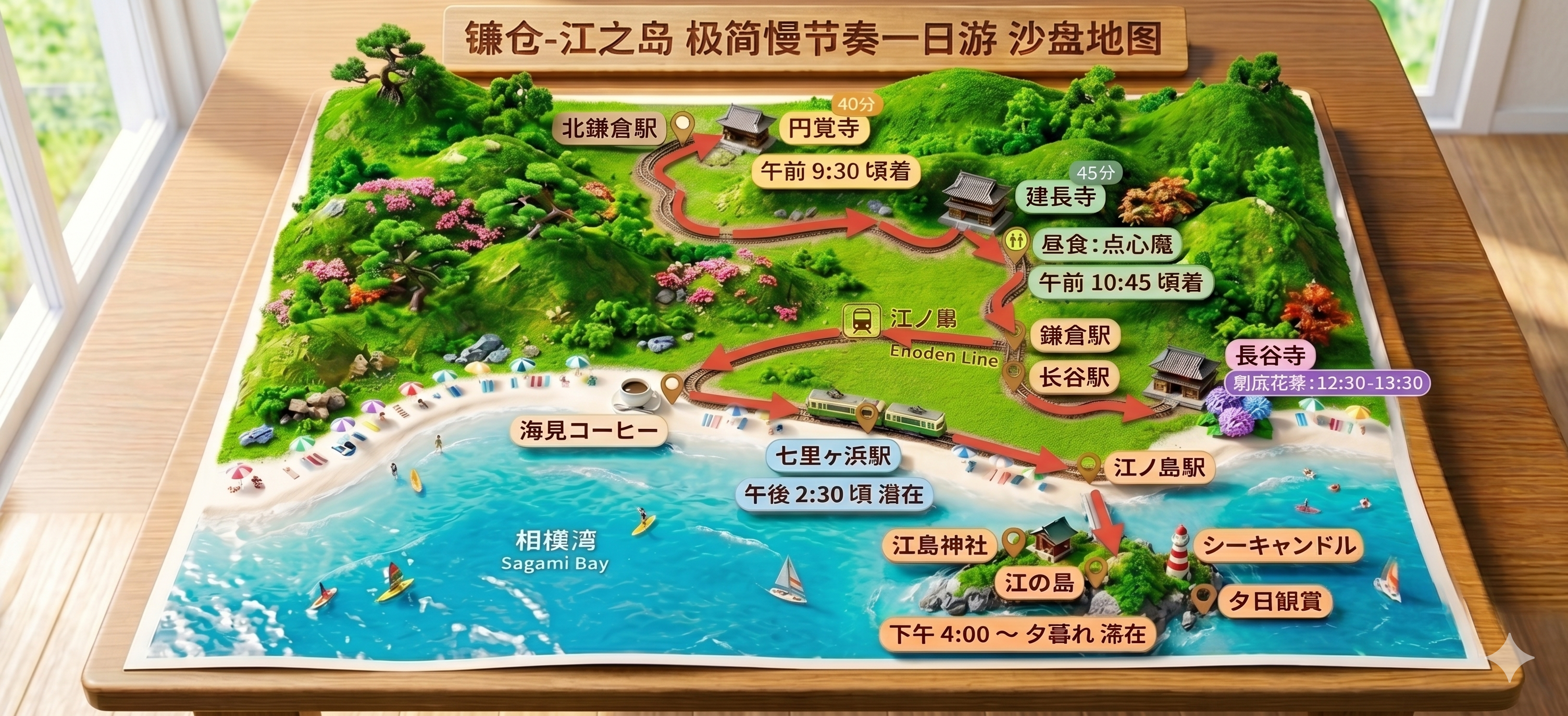 镰仓旅行地图